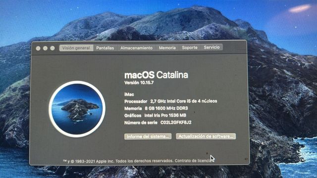 Imac 27” 2019 i7 64Gb RAM 4Tb SSD GARANTIA