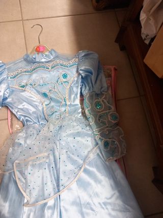 Abito carnevale principessa azzurro