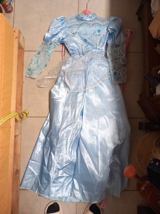 Abito carnevale principessa azzurro