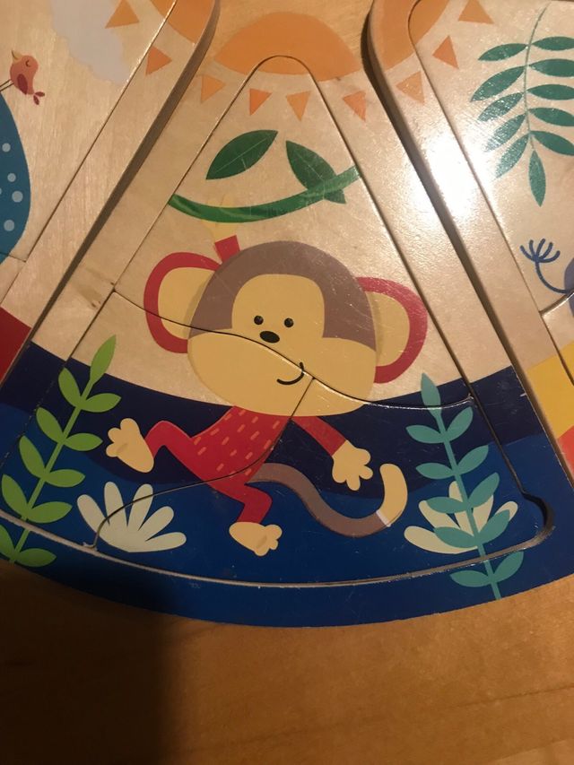 Puzzle in legno con animali della giungla