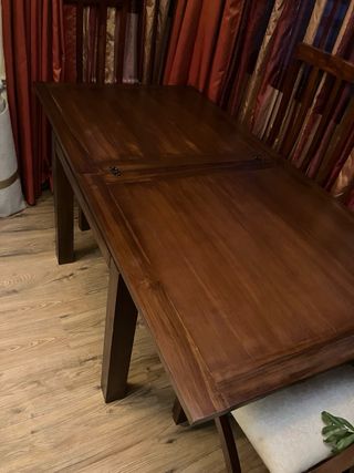 Mesa de teca extensible