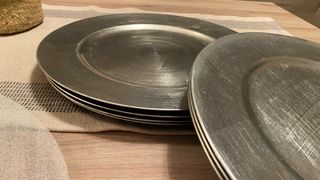 10 bajoplatos en gris plata nuevos a estrenar