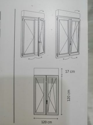Ventana de pvc y reja pintada al horno