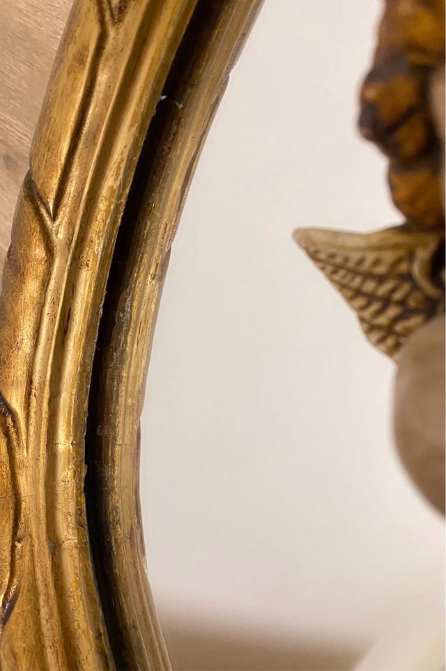 Espejo grande vintage con querubines