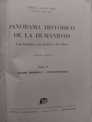 Panorama histórico de la humanidad. Asián Peña