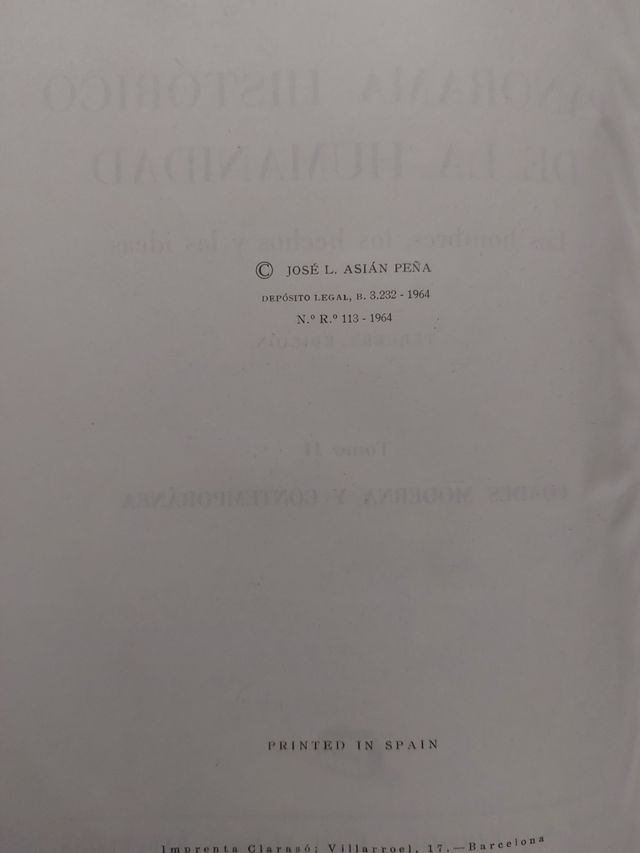 Panorama histórico de la humanidad. Asián Peña