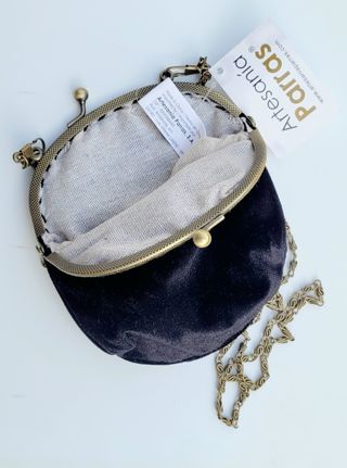 Bolso nuevo de terciopelo negro – Estilo vintage