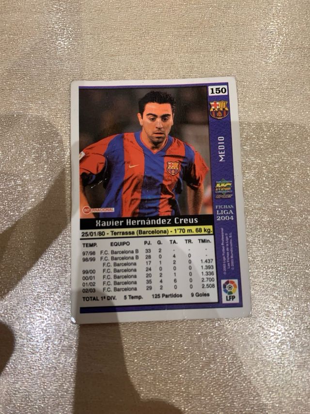 Cromo de Xavi liga 2004