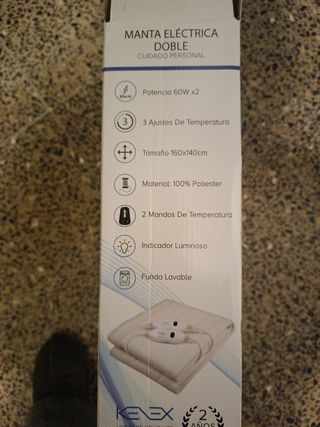 Manta eléctrica doble