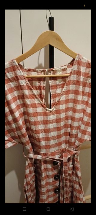 Vestido cuadros Vichy de Mango
