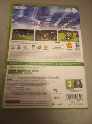 Videojuego xbox 360 Pro Evolution 2014