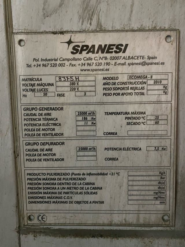 Cabina de pintura inspanesi ecomega2