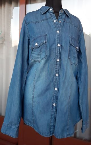 Camisa vaquera manga larga