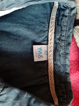 Camisa vaquera manga larga