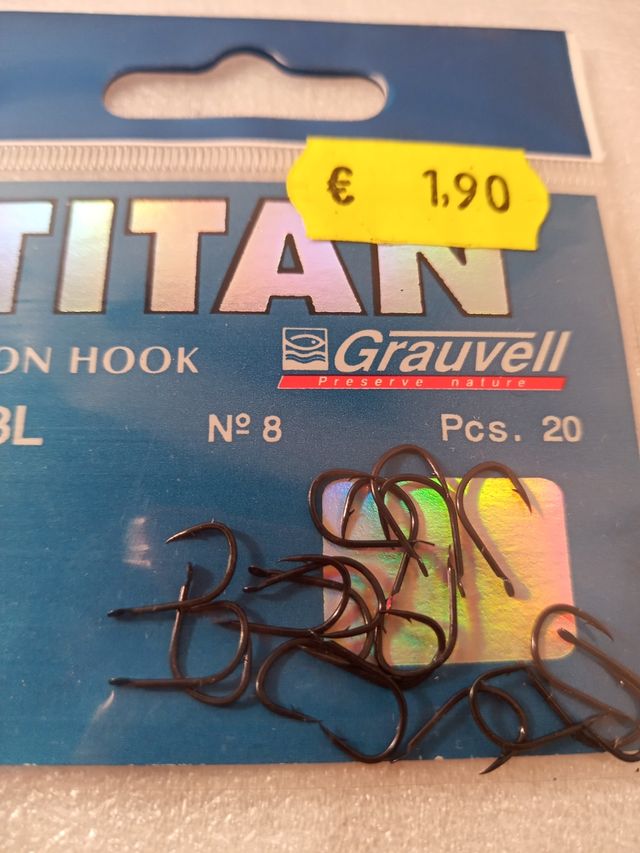 ANZUELOS 8x10€ GRAUVEL Mod.831  LIQUIDACIÓN TIENDA