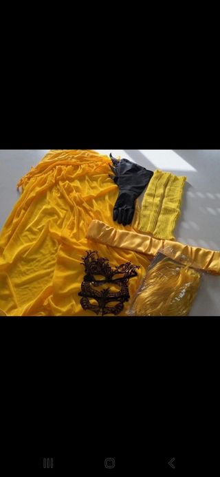 Disfraz capa mujer amarilla negra batman