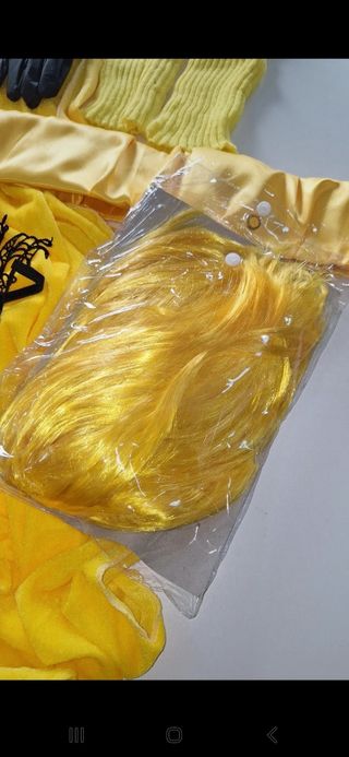 Disfraz capa mujer amarilla negra batman