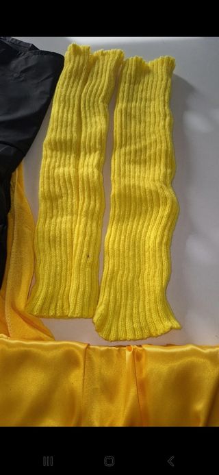 Disfraz capa mujer amarilla negra batman