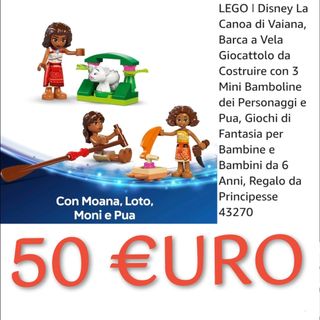 Lego Disney La Canoa di Vaiana moana da Oceania 