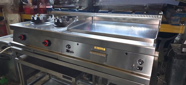 Cocina wok y plancha cromo