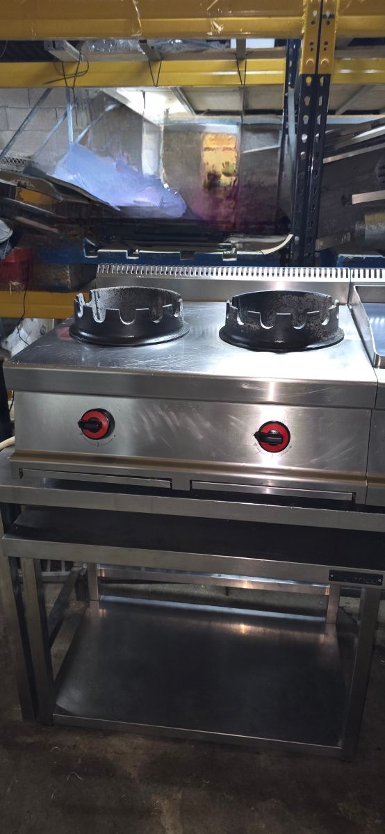 Cocina wok y plancha cromo