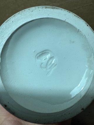 Ceramica artistica vaso decorato con fiori vintage