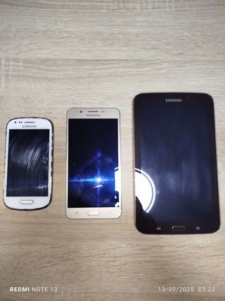 2 móviles Samsung y 1 tablet Samsung