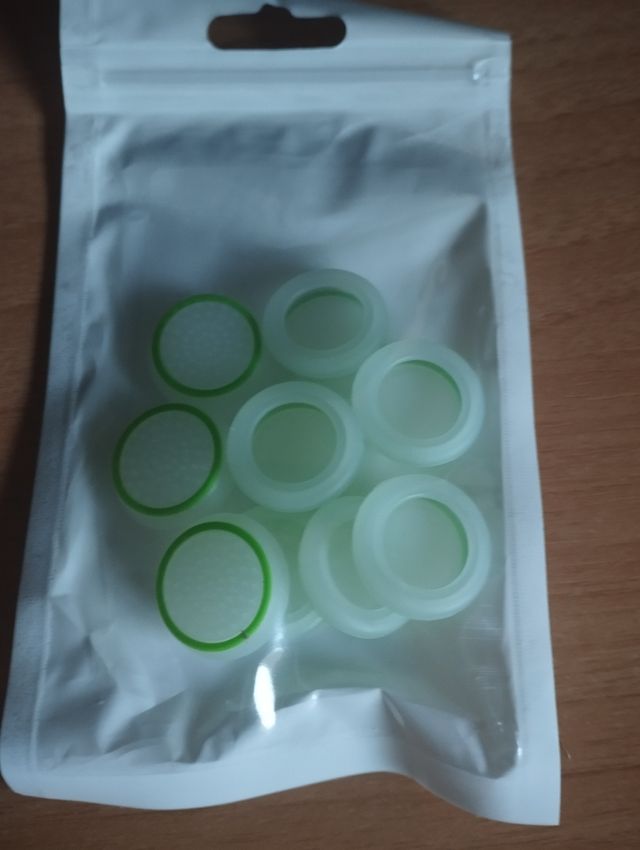 Manopole con comandi in silicone bianco verde x10