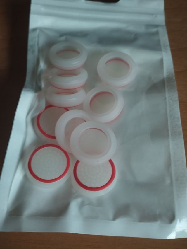 Manopole in silicone rosso/bianco, controlli x10