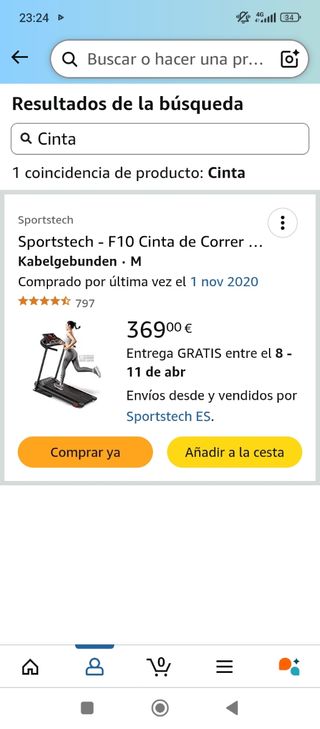 Cinta de correr..