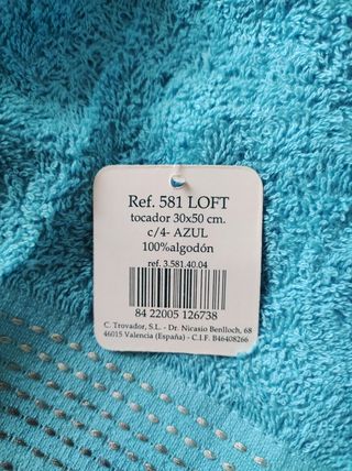 Juego 3 toallas Trovador algodón Sin estrenar