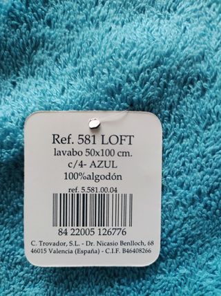 Juego 3 toallas Trovador algodón Sin estrenar