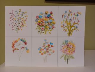 6 acuarelas originales. Arte. Regalos.