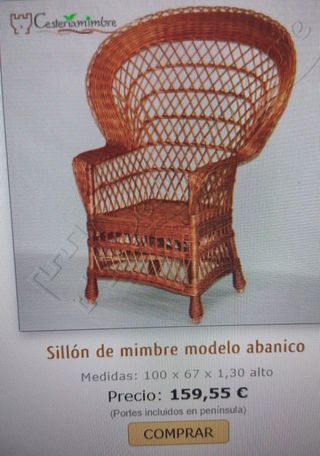 Conjunto sofá y dos sillones MIMBRE