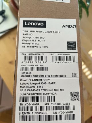 Portatil Lenovo Ideapad 330S 15ARR
