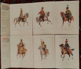 Litografie "soldati a cavallo"