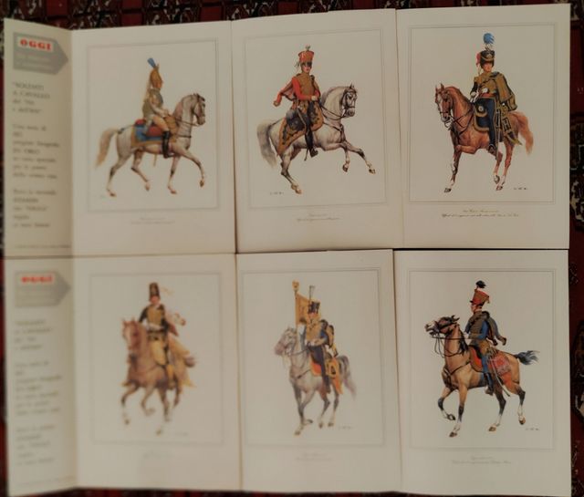 Litografie "soldati a cavallo"