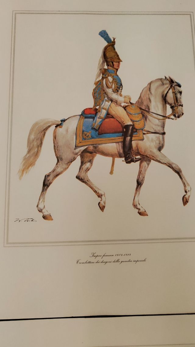 Litografie "soldati a cavallo"