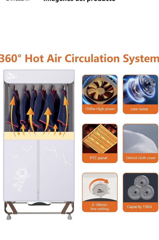 Uten Secadora de Ropa Eléctrica