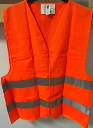 Cinco chalecos AV naranja Flúor XL