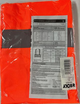 Cinco chalecos AV naranja Flúor XL