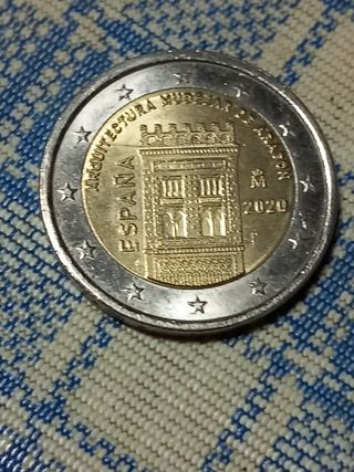 2 euros arte mudejar de Aragon