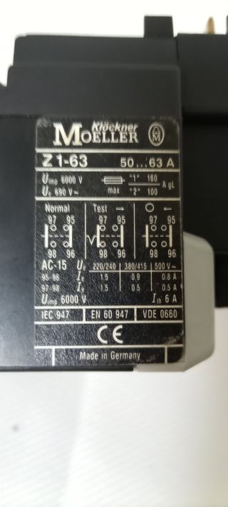 Relé térmico Klockner Moeller Z-1-63