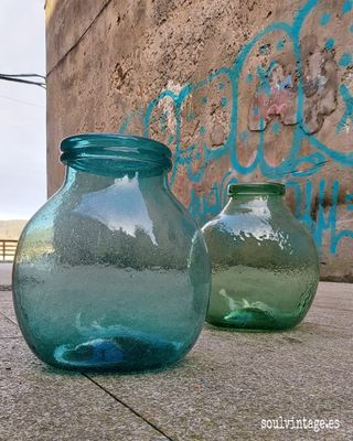 Antigua damajuana boca ancha
