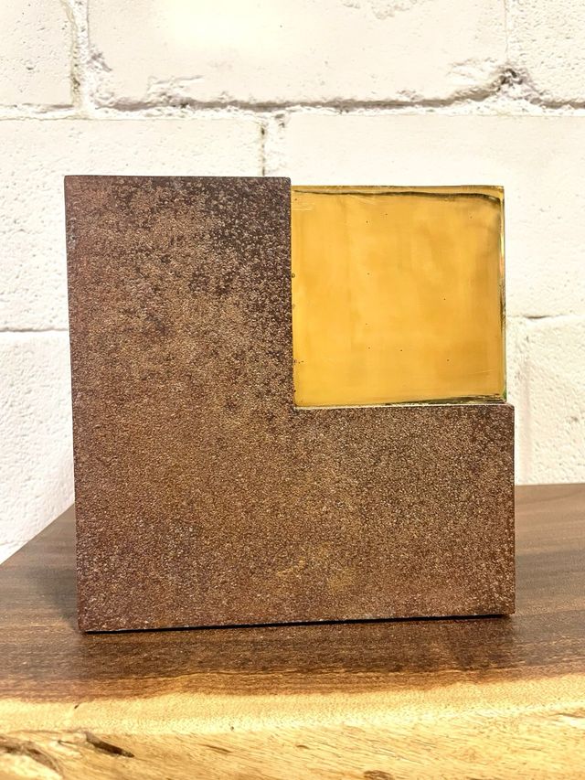 Escultura decoración contemporánea acero corten
