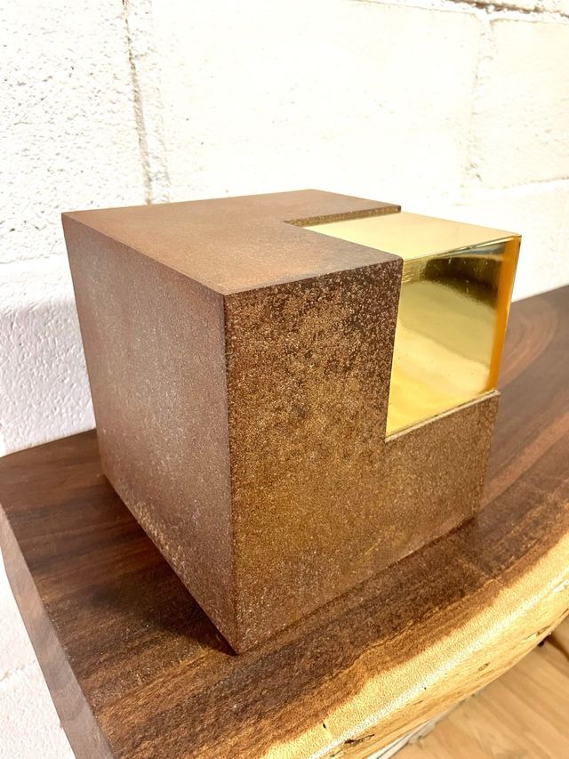Escultura decoración contemporánea acero corten