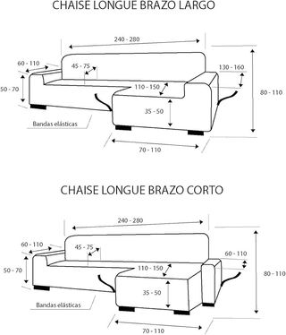 Martina Home Tunez Funda chaise longue Brazo corto