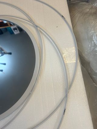 HLFMVWE Espejo circular blanco para pared con marc