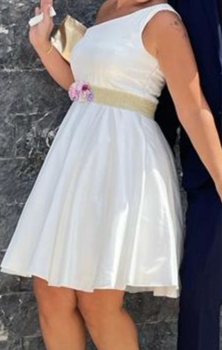 Vestido novia corto.  talla 42