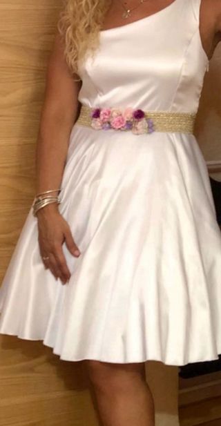 Vestido novia corto.  talla 42